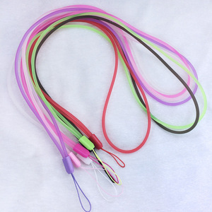 Promotional Neck Phone Strap for ID Pass Card Badge Keychain Lanyard Colorfulb Cell Phone PVC Lanyards With ID Card Badge Holder