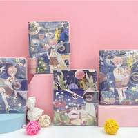 Carnet à couverture PVC 50K avec fermeture magnétique, 100 pages colorées, motifs anime et dessins animés, fournitures scolaires pour étudiants, vente en gros