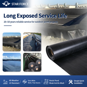 แผ่นรอง EPDM ปลอดสารพิษ ไม่มีสารเติมแต่งที่เป็นอันตราย ได้มาตรฐานการเพาะเลี้ยงสัตว์น้ำ เหมาะสำหรับบ่อเลี้ยง<span class=keywords><strong>ปลา</strong></span>และบ่อจัดสวน - Product Image 6