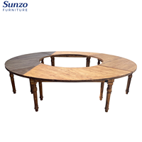 Meilleure vente Table à manger en bois de pin serpentin de style ferme moderne de haute qualité mobilier d'extérieur pour la cuisine et le salon