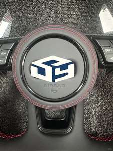 Volante in Pelle Nera/ Nero Lucido/ LED in Fibra di Carbonio per <span class=keywords><strong>Audi</strong></span> S5 A4 B8 B8.5 B9 RS5 RS6 A6 C7 S7 A7 S8 A3 A8 TT - Product Image 4