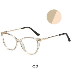 Vente en gros de montures optiques pour femmes de haute qualité en TR90, logo personnalisé, lunettes légères en métal - Product Image 1