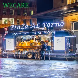 Wecare Airstream Concessie Catering Mobiele Bar Bbq Food Trailer Volledig Uitgerust Ijs Koffie Fast Food Truck Te Koop