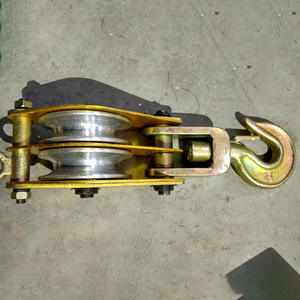 Poulie de traction à roue simple/double/triple en alliage d'aluminium avec corde en chanvre 1T-10T avec plaque en fer pour équipement de camion - Product Image 5