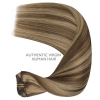 Extensions de cheveux à clipser les plus vendues en gros, cheveux humains vierges Remy européens, invisibles, sans couture, double trame, toutes catégories