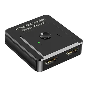 High-Res HDMI Switcher 4K60Hz 1x2 Bi-Directional Switcher Supports 4Kx2K 60Hz HDMI Output Button Control for Computer PC