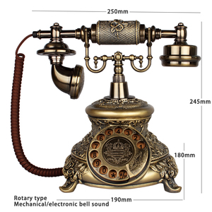 Điện thoại cố định kiểu cổ điển Điện thoại cố định có dây cũ kiểu cổ điển tại nhà Điện thoại có nút nhấn và quay số kiểu cổ điển Phong cách châu Âu cổ điển - Product Image 6