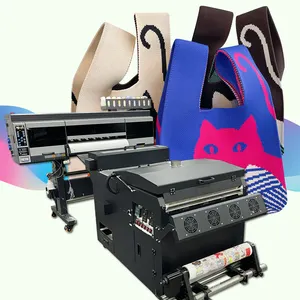 Digital T Shirt tekstil pakaian mesin cetak panas Pet Film impresora DTF Printer dengan ganda 4*4720 i3200 kepala cetak