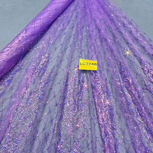 Tul de encaje <span class=keywords><strong>con</strong></span> lentejuelas para <span class=keywords><strong>vestido</strong></span> de boutique, lavanda, 3D - Product Image 1