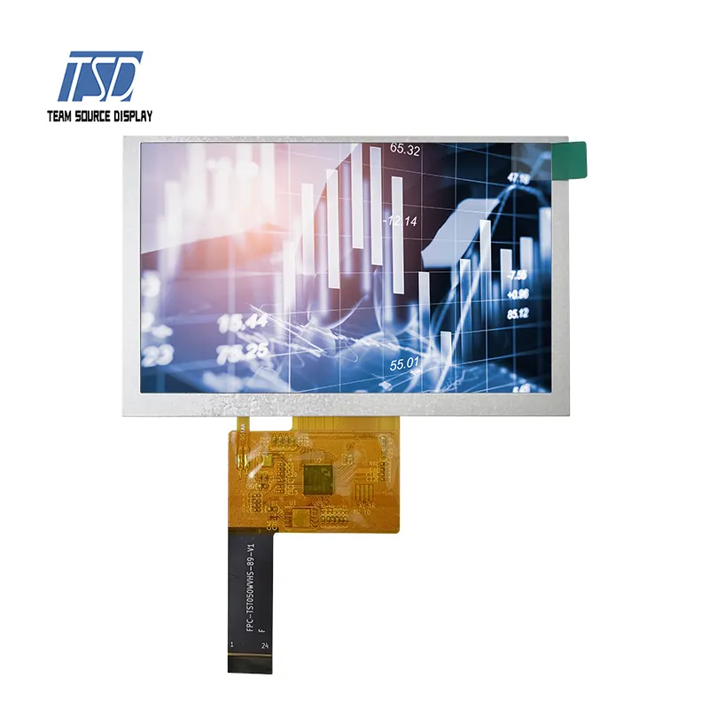 شاشة تعمل باللمس متعددة الأغراض 5 بوصة بدقة 800xRGBx480 قرص LT7680A-R مدخل IC