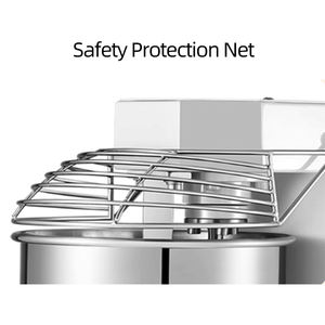 เครื่องผสมแป้งแบบเกลียว 20 ลิตร พร้อมหัวตีแบบตะขอและแบบก้านตี, เครื่องสแตนเลสอุตสาหกรรมสำหรับการนวดและการผสมแป้งระดับมืออาชีพ - Product Image 3