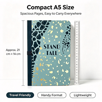 Carnet de notes personnalisé format A5 avec reliure spirale, imprimé de cœurs colorés, couverture en tissu PP à 360 degrés, couverture en PVC, boucle métallique