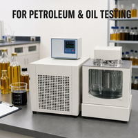 Testeur de viscosité cinématique de précision, viscosimètre Ubbelohde avec contrôleur de température PID, précision de 0,01°C, test de 4 échantillons, écran LCD