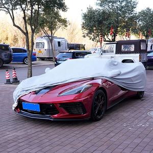 RP018 Ropa <span class=keywords><strong>de</strong></span> coche <span class=keywords><strong>de</strong></span> tela <span class=keywords><strong>de</strong></span> alta elasticidad Cubierta <span class=keywords><strong>de</strong></span> coche impermeable y a prueba <span class=keywords><strong>de</strong></span> sol personalizada <span class=keywords><strong>de</strong></span> gama alta - Product Image 5