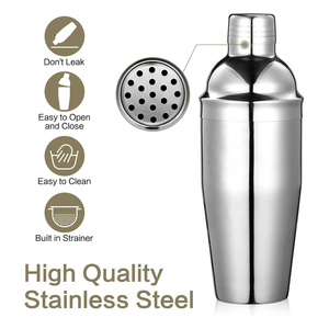 Juego de Coctelería Profesional, Accesorios Completos para <span class=keywords><strong>Bar</strong></span>, Colador de Acero Inoxidable, Pinzas, Jigger, Kit de Barman Plateado, Mixología - Product Image 3