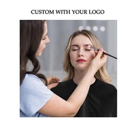 Capes courtes noires imperméables de haute qualité pour maquillage, avec logo personnalisé, pour femmes, actrices, coiffeuses, clients de salon et professionnels de la beauté
