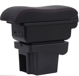 Russie voiture noir PU cuir USB Design Console centrale accoudoir boîte de rangement pour Nissan Terrono - Product Image 6