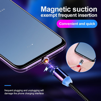 Câble USB magnétique 3-en-1 tressé de haute qualité 1M 2M 3M pour téléphone portable et ordinateur avec charge rapide 2.4A