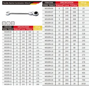 WEDO GS Certificate Chrome Vanadium Steel Flexible <strong>Ratchet</strong> Combination <strong>Wrench</strong> - Product Image 3