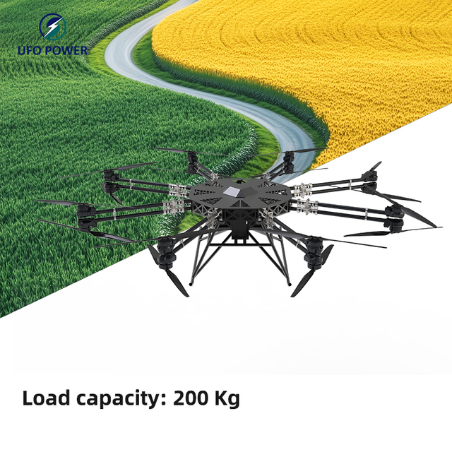 200kg Foldable Powerhouse: Payload Heavy-Lift UAV, 8-Arm Design, 30min Flight for Cargo & Firefighting
