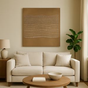 Decoración Moderna para el Hogar, Minimalista, Naturaleza Muerta, Pintura Abstracta Acrílica Hecha a Mano, Cuadro Texturizado Nórdico de Playa sobre Lienzo, 1 Color - Product Image 4