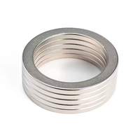 Aimant à disque avec trou central, qualité personnalisée N35-N52, revêtement nickel/époxy, pour l'électronique et le médical