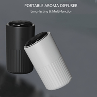 Diffuseur d'huiles essentielles sans fil pour voiture, vaporisateur en plastique, purificateur d'air, humidificateur, diffuseur de parfum, brumisateur LED avec USB