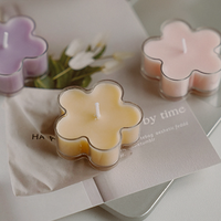 Bougie parfumée artisanale 4 heures, décorations d'ambiance, cadeau créatif fait main, fleurs colorées, bougie d'aromathérapie en cire modelée