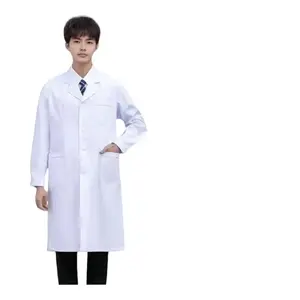 เสื้อกาวน์สีขาวขายส่<span class=keywords><strong>ง</strong></span> ชุดแพทย์สำหรับผู้ชายและผู้หญิง นักศึกษา เสื้อกาวน์สีขาวสำหรับห้อ<span class=keywords><strong>ง</strong></span>ปฏิบัติการ พยาบาล ชุดทำงานร้านขายยา - Product Image 2