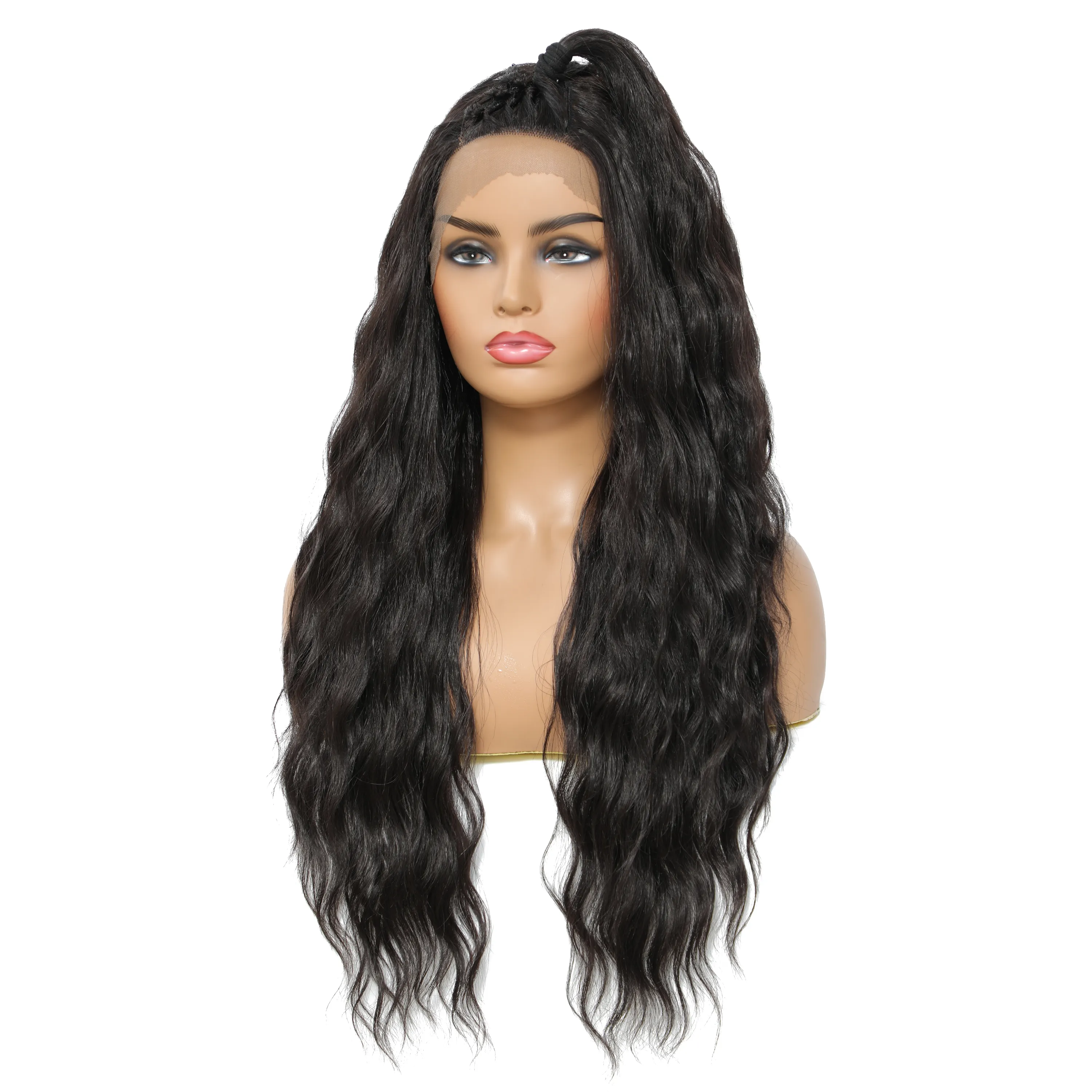 New Design T Part Lace Wig Synthetic Fiber Colorful Premium Wigs With Natural Hair High Temperature lace front wig