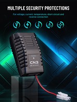 Chargeur de poche intelligent ultra-compact ToolkitRC CN3 AC 25W 2.2A pour batteries NiMH 5S-8S, voitures, camions, buggies, Tamiya, sortie mâle