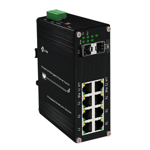 Commutateur Poe industriel géré Gigabit avec 8 ports <span class=keywords><strong>RJ45</strong></span> 2 ports SFP Fonction SNMP réseau DC 48 ~ 57V - Product Image 1