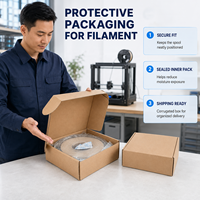 Boîtes en carton ondulé recyclables personnalisées, 1 kg, emballage de filament d'imprimante 3D, portables et écologiques pour l'emballage de cadeaux