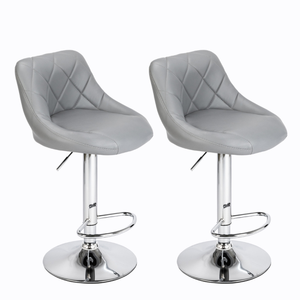 Modern luxury adjustable <b>bar</b> <b>stool</b> with chrome base, suitable for kitchen, counter, dining room and <b>bar</b> - Product Image 2