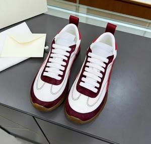 Designer MC Sneakers Retro Burgundy <b>White</b> Colorblock Low Top Lace-<b>Up</b> Casual Shoes Luxury Streetwear Trainers - Product Image 6
