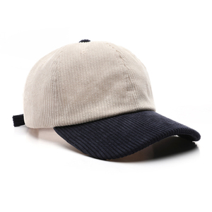 Casquette de baseball deux tons à 6 panneaux non structurés en velours côtelé avec broderie personnalisée <span class=keywords><strong>sur</strong></span> <span class=keywords><strong>mesure</strong></span> - Product Image 3