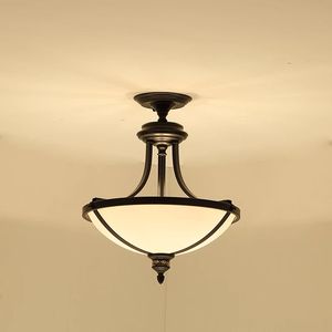 <span class=keywords><strong>Plafonnier</strong></span> Led <span class=keywords><strong>en</strong></span> verre <span class=keywords><strong>en</strong></span> fer forgé, luminaire de style américain, luminaire de plafond, idéal pour une chambre à coucher, une cuisine ou un salon - Product Image 6