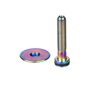 CNC-gefräste Laserbilder Bunte Leichtgewichtige Wasserdichte Fahrrad-Rennrad-MTB-BMX-Vorbau-Gabel-Headset-Abdeckung Schrauben-Set - Product Image 1