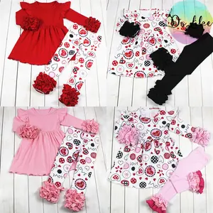 Neugeborene Babykleidung 2-14 Jahre Outfits Kinder Kids-Kleidung verschiedenes Design Mädchen-Sets Valentinstag Großhandel Bekleidung