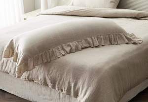 Ensemble de literie à motifs floraux de luxe en viscose/coton délavé à la pierre - Product Image 4