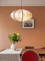 Lustre moderne de style médiéval pour chambre à coucher, salon, salle à manger, lanterne en tissu