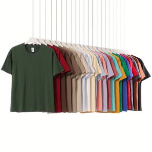 T-shirt unisexe tendance de marque, coupe ample, col décontracté, en coton pur 230g, blanc pur, manches courtes, épaules tombantes, pour hommes - Product Image 2