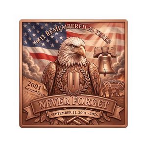 Moneta Commemorativa Professionale Opaca a Doppia Faccia 39*39mm in Metallo 9.11 Ground Zero per Collezione Storica - Product Image 1