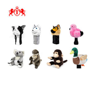Housse de tête de club de golf en peluche personnalisée avec logo, motif animal mignon, OEM, drôle, dessin animé, pour driver, vente en gros - Product Image 1