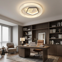 Plafonnier LED Premium à encastrer, design à cadre côtelé rond, grand luminaire circulaire de 500 mm pour hôtel, bureau, projet commercial