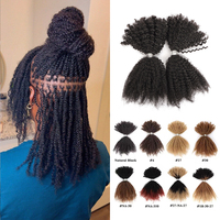 Cheveux humains à tresser 4C 8-30 pouces, cheveux afro crépus en vrac, cheveux humains brésiliens pour extensions micro-torsades