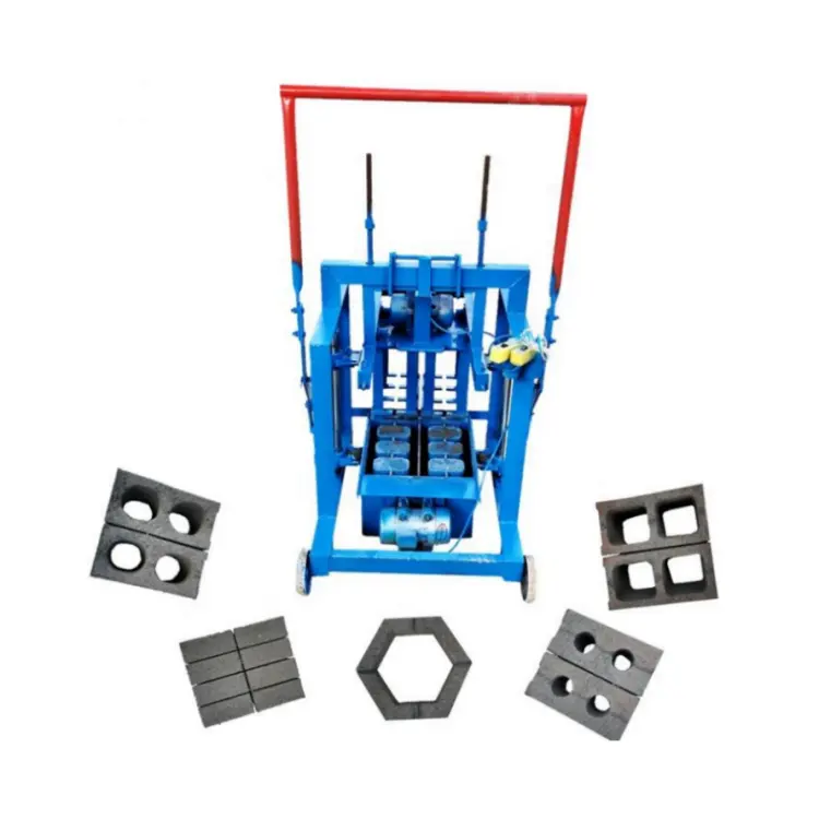 Petite machine de formage manuelle mobile de briques de ciment et de sable Machine mécanique de fabrication de blocs de briques creuses en ciment pour le béton