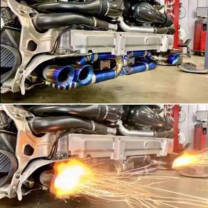 Escape Catback Recto VORTEX Burnt Rainbow Ti para Porsche 911 991.2 Turbo S 2016-2024 de Alto Rendimiento - Product Image 6