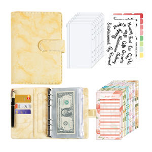 Set de Cuadernos de Presupuesto A6 de Cuero al por Mayor con Sobres para Efectivo, Hojas de Gastos y Pegatinas de Etiquetas - Opción de Regalo - Product Image 6