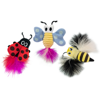 Nouveau jouet interactif pour chat personnalisé, papillon en peluche douce, jouet amusant pour chat avec plume